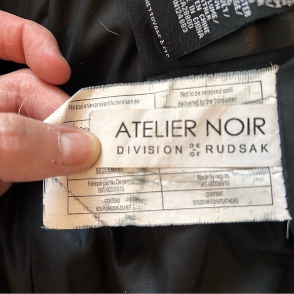 black coat, Rudsak Atelier Noir size small - Picture 8 of 11